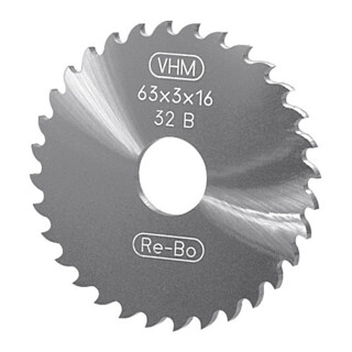 RE-BO Fraise-scie carbure monobloc DIN 1838 B grossier, non revêtu, ⌀ x épaisseur : 20 x 1,6 mm