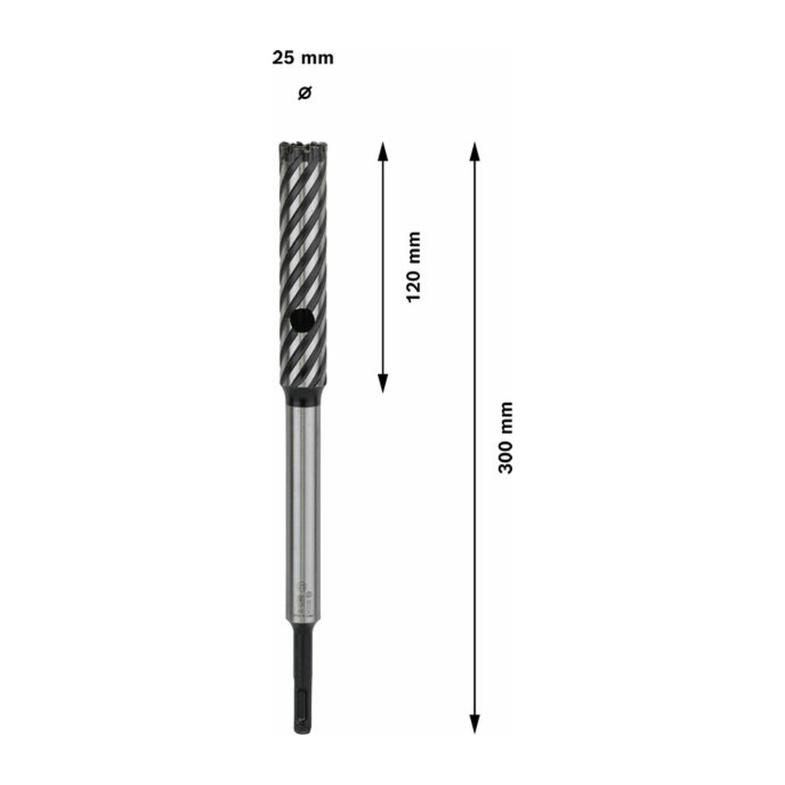 Rebar Cutter à quatre taillants, SDS plus-9 25 x 120 x 300 mm
