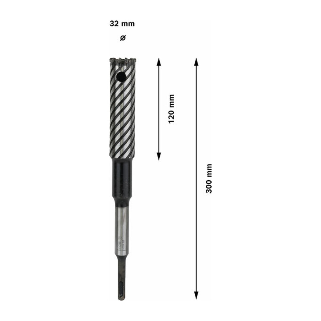 Rebar Cutter à quatre taillants, SDS plus-9 32 x 120 x 300 mm