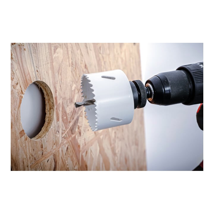 Réceptacle-support pour scies-cloches BGS avec foret de centrage