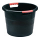 Récipient en plastique rond 30 l PP anthracite D420xH350mm avec poignée traversa-1