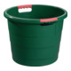 Récipient en plastique rond 30 l PP vert D420xH350mm avec poignée traversante GR-1