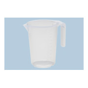 Récipient gradué 1 000 ml, PP, 1 échelle transparent, poignée ouvrir, empilable-1