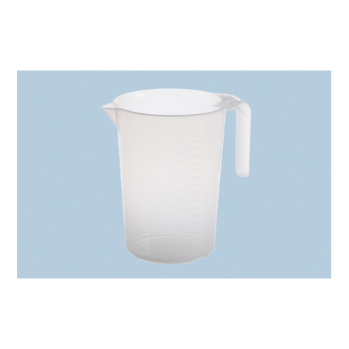 Récipient gradué 3 000 ml, PP, 1 échelle transparent, poignée ouvrir, empilable