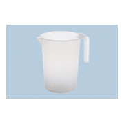 Récipient gradué 3 000 ml, PP, 1 échelle transparent, poignée ouvrir, empilable-1