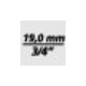 Réducteur 440-1 004401 3/4 po. à 1/2 po. 4 pans L. 57 mm p. embouts de clé à dou-3