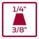 Réducteur Gedore Red 3/8 x 1/4 4kt L.27mm