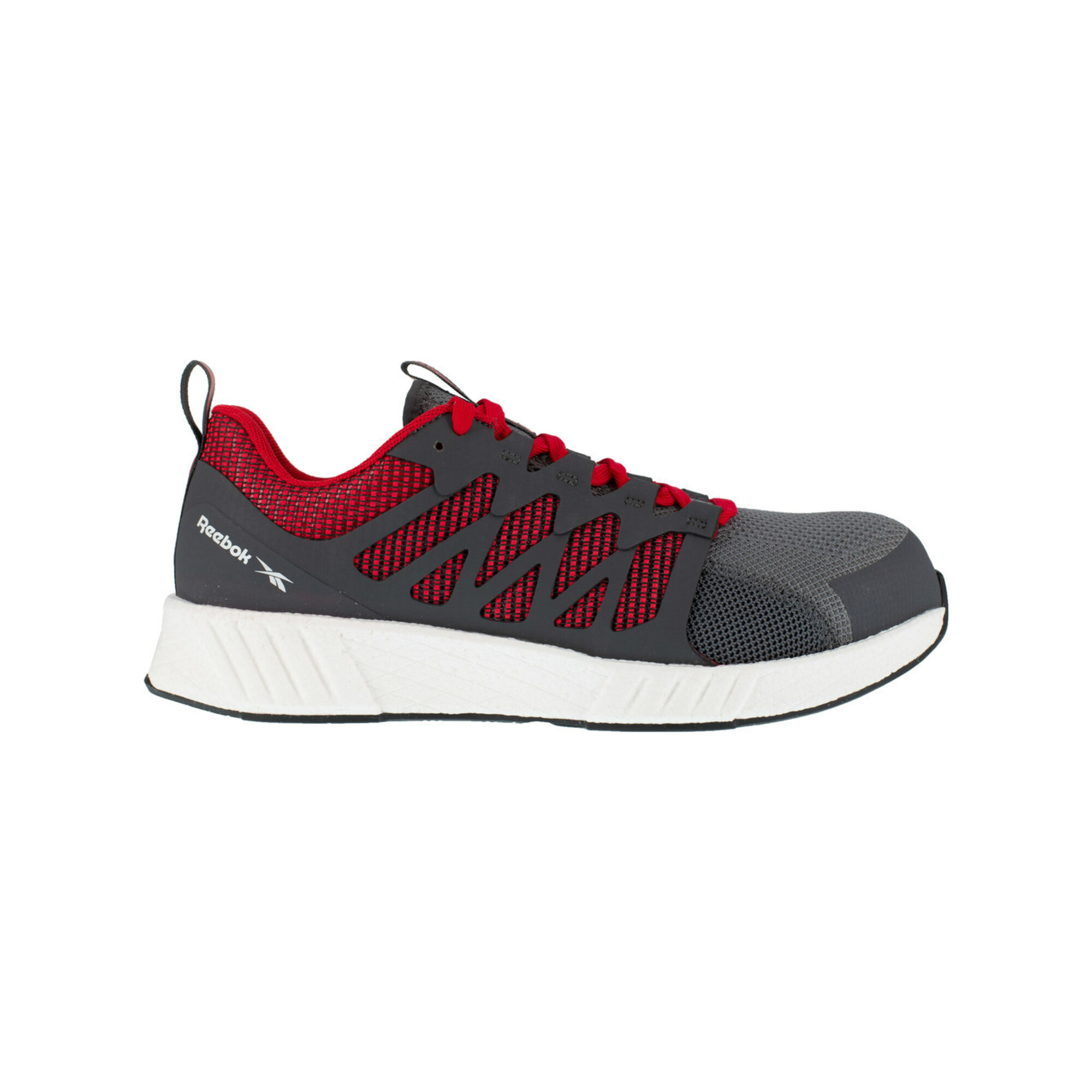 Reebok Halbschuh Fusion Flexweave Work, S1P, 42 grau/rot/weiß Gr. 42