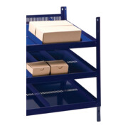 Regalelement LOGS 20 H520xB540xT390mm blau RAL 5022 m.Rasterstanzung 3 Fbd.LOGS-5