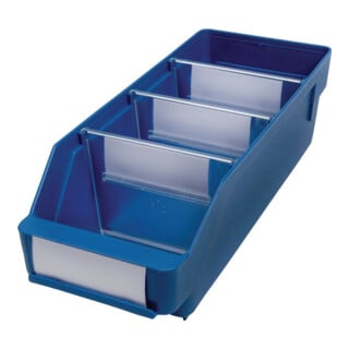 Regalkästen, PP, BxTxH 120x300x95 mm, VE 30 Stück, Farbe blau