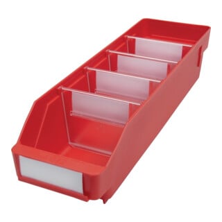 Regalkästen, PP, BxTxH 120x400x95 mm, VE 30 Stück, Farbe rot