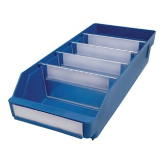 Regalkästen, PP, BxTxH 180x400x95 mm, VE 20 Stück, Farbe blau