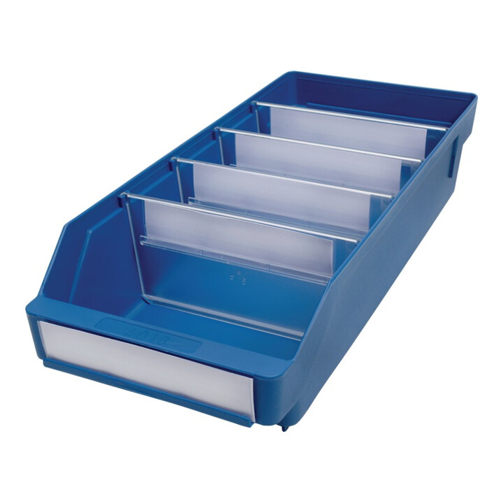 Regalkästen, PP, BxTxH 180x400x95 mm, VE 20 Stück, Farbe blau
