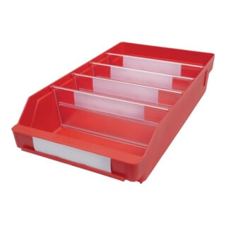 Regalkästen, PP, BxTxH 240x400x95 mm, VE 15 Stück, Farbe rot