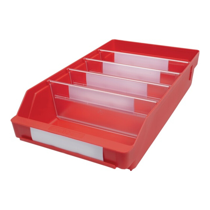 Regalkästen, PP, BxTxH 240x400x95 mm, VE 15 Stück, Farbe rot