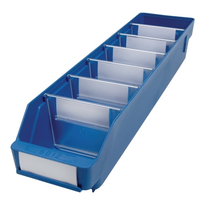 Regalkästen, PP, BxTxH 120x500x95 mm, VE 30 Stück, Farbe blau