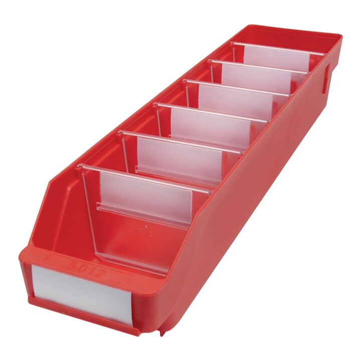 Regalkästen, PP, BxTxH 120x500x95 mm, VE 30 Stück, Farbe rot
