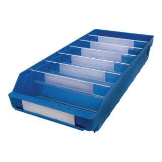 Regalkästen, PP, BxTxH 240x500x95 mm, VE 15 Stück, Farbe blau