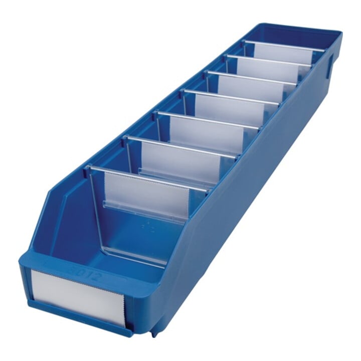 Regalkästen, PP, BxTxH 120x600x95 mm, VE 30 Stück, Farbe blau