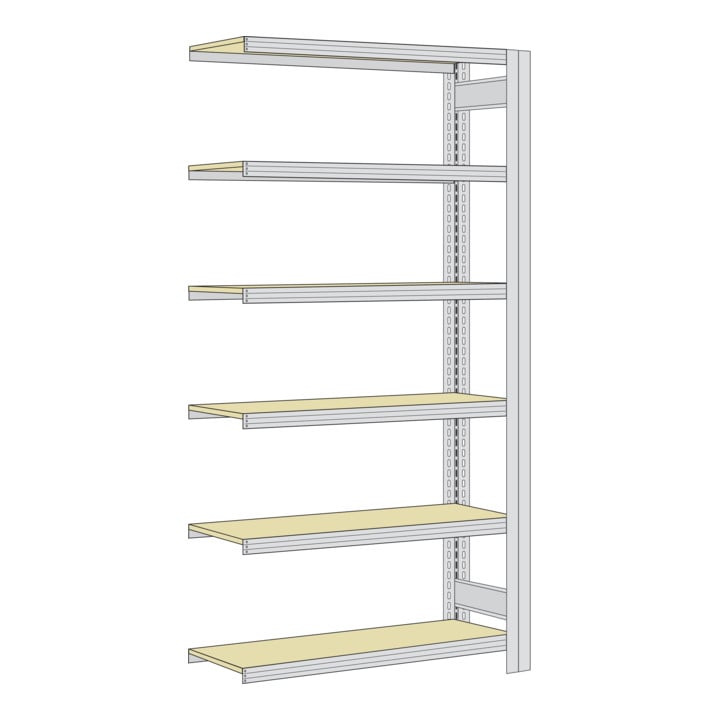 Regalwerk BERT Archivregal Anbaufeld HxBxT 2075x1285x300mm