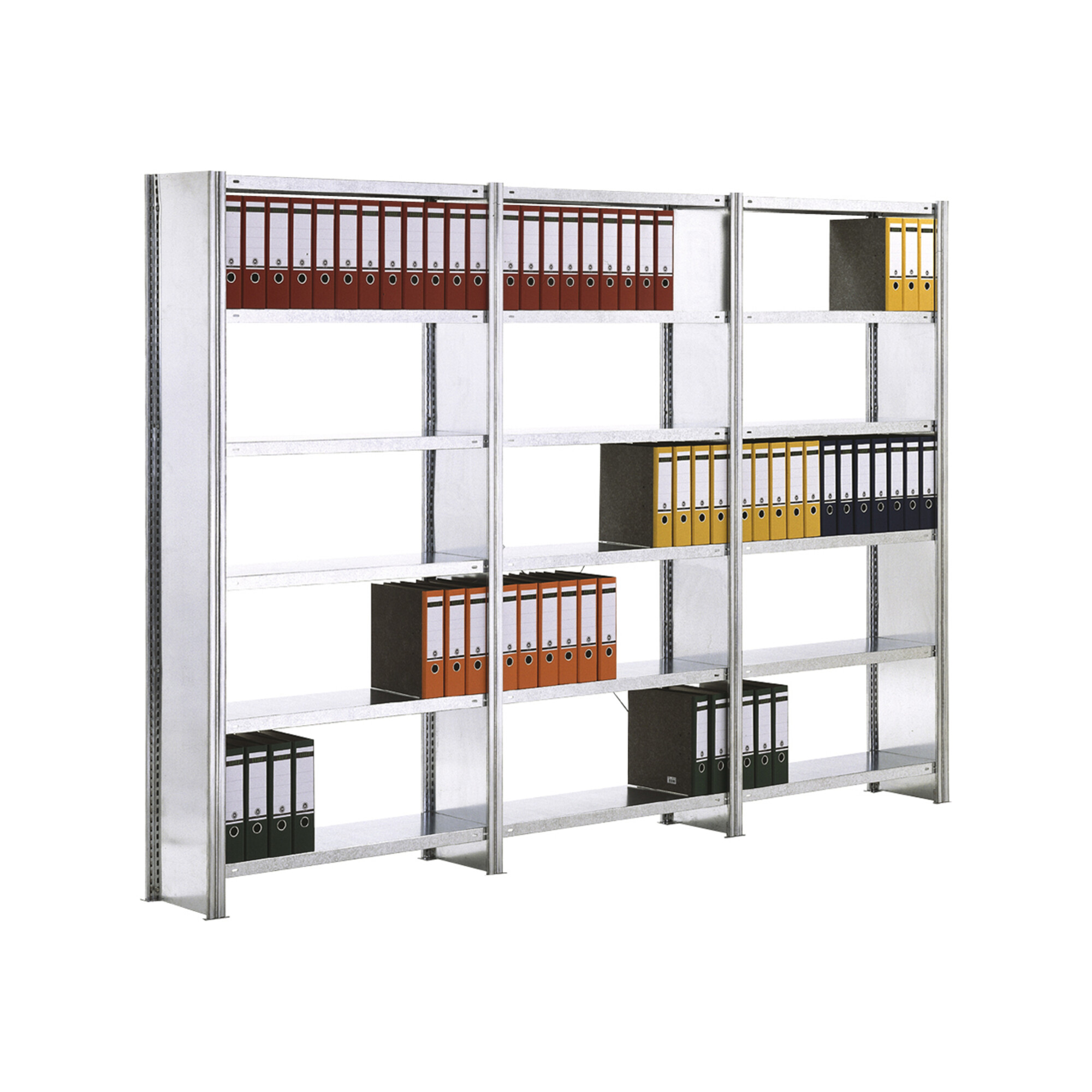 Regalwerk BERT Büroregal Grundfeld HxBxT 2000x875x300mm Vollblech Seitenwand