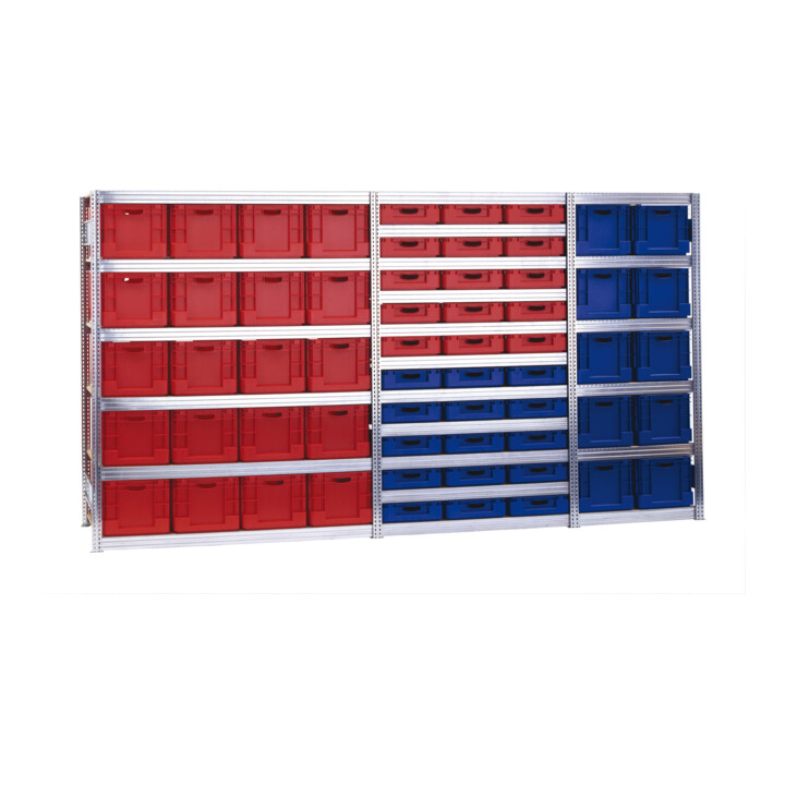 Regalwerk BERT Eurokastenregal Anbaufeld HxBxT 2075x875x600mm 6 Fachböden