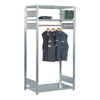 Regalwerk BERT-Garderobenregal Anbaufeld erweiterbar HxBxT 2000x1005x600 mm verzinkt