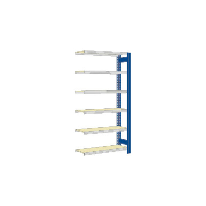 Regalwerk BERT-Großfachregal 250 kg Anbaufeld LR 6011 Stecksystem HxBxT 2500x1285x500 mm