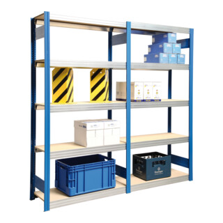 Regalwerk BERT-Großfachregal 250 kg Grundfeld LR 5010 Stecksystem