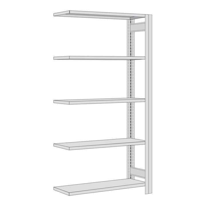 Regalwerk BERT Großfachregal Anbaufeld HxBxT 2000x1695x500mm