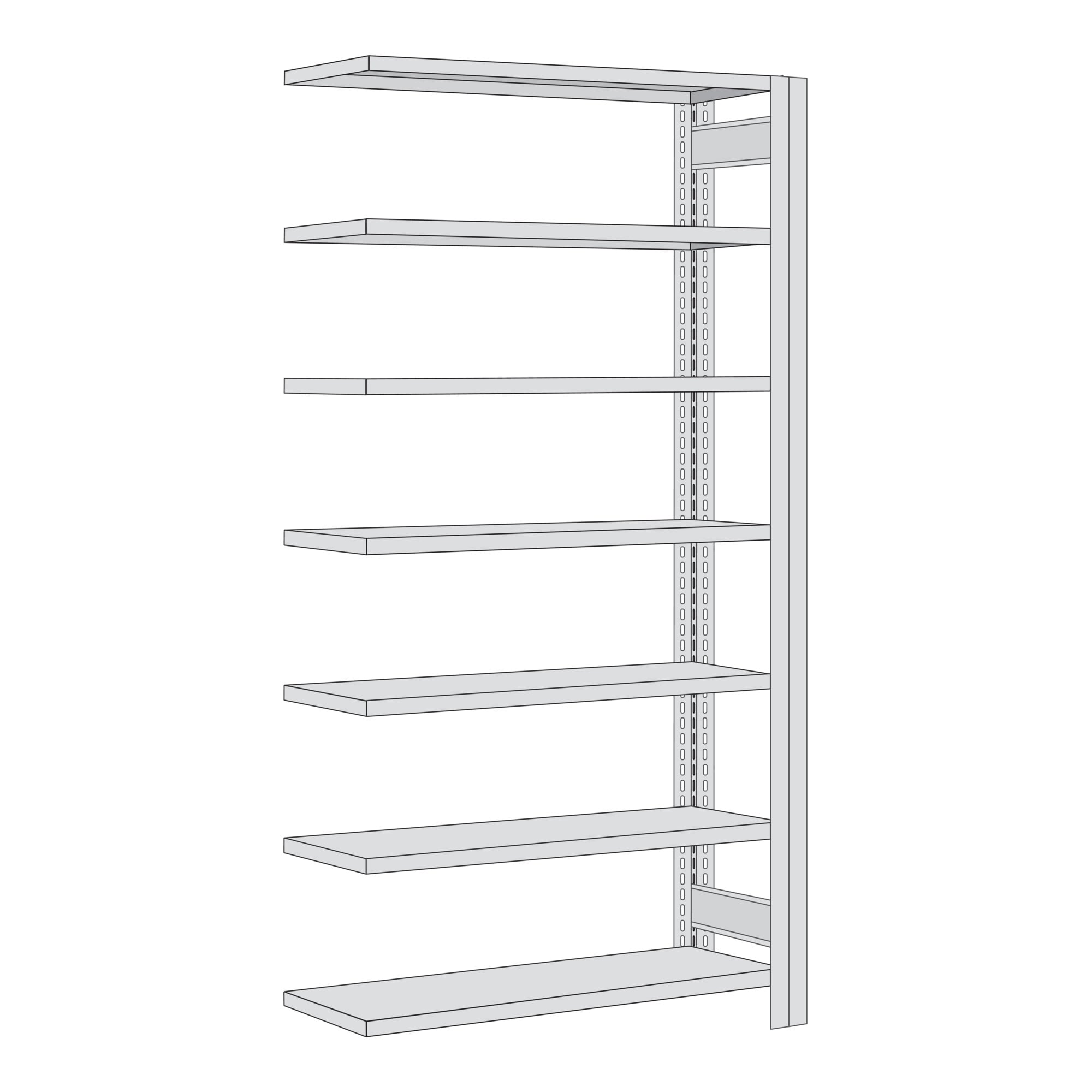Regalwerk BERT Kanban-Regal Anbaufeld HxBxT 2000 x 1005 x 50