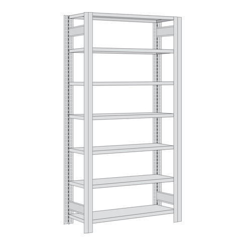 Regalwerk BERT Kanban-Regal Grundfeld HxBxT 2000 x 1005 x 80