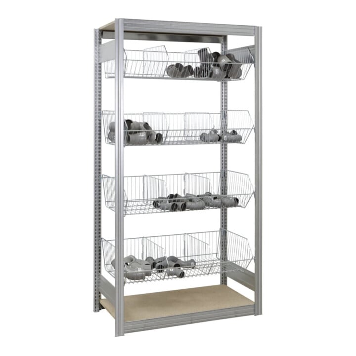 Regalwerk BERT Kleinteileregal Anbaufeld HxBxT 2000x1005x500mm Fachlast 250kg