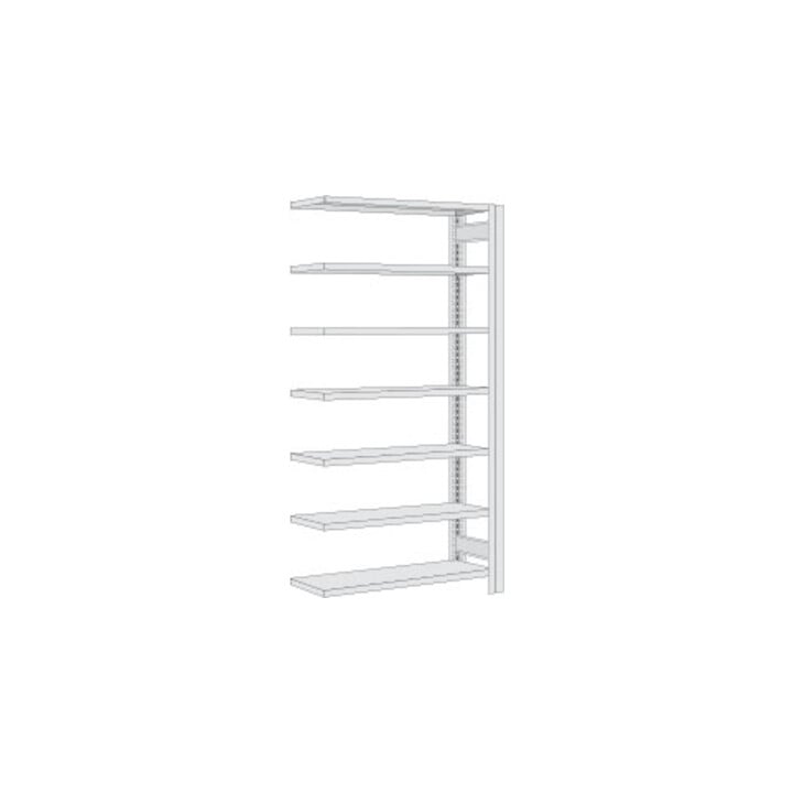 Regalwerk BERT-Lagerregal Anbaufeld HxBxT 3000x1005x400 mm Stecksystem Stahlblech RAL 7035