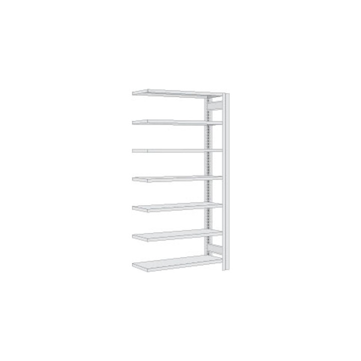 Regalwerk BERT-Lagerregal Anbaufeld HxBxT 3000x1285x800 mm Stecksystem Stahlblech RAL 7035