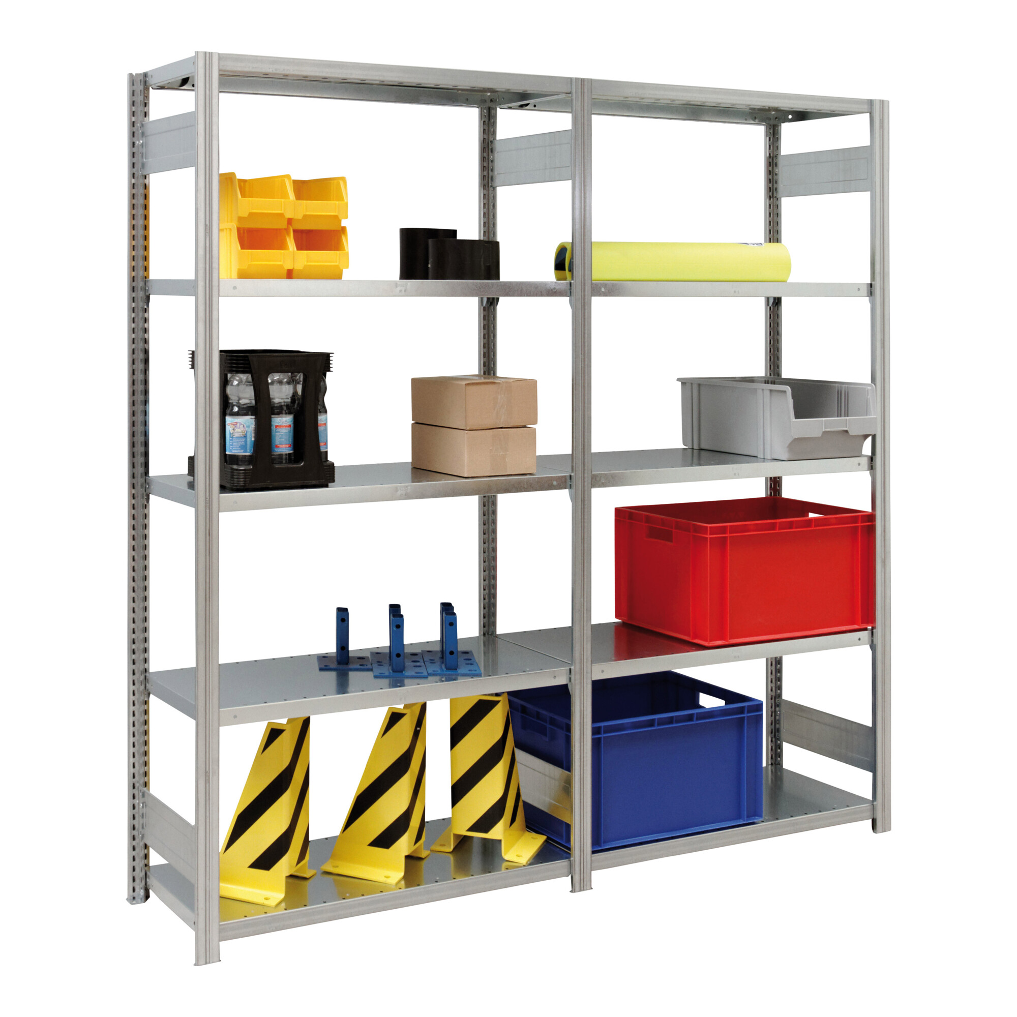 Regalwerk BERT-Lagerregal Grundf. HxBxT 2000x1285x400 mm Stecksystem verz beidsei bestückb