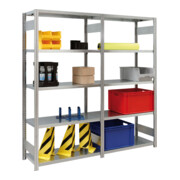 Regalwerk BERT-Lagerregal Grundfeld (Höhe 2500 mm) Stecksystem verzinkt, beidseitig bestückbar