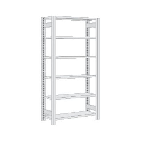 Regalwerk BERT-Lagerregal Grundfeld (Höhe 2500 mm) Stecksystem verzinkt, beidseitig bestückbar