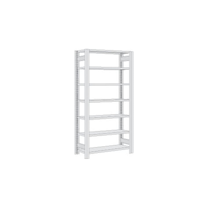 Regalwerk BERT-Lagerregal Grundfeld HxBxT 3000x875x300 mm Stecksystem Stahlblech RAL 7035