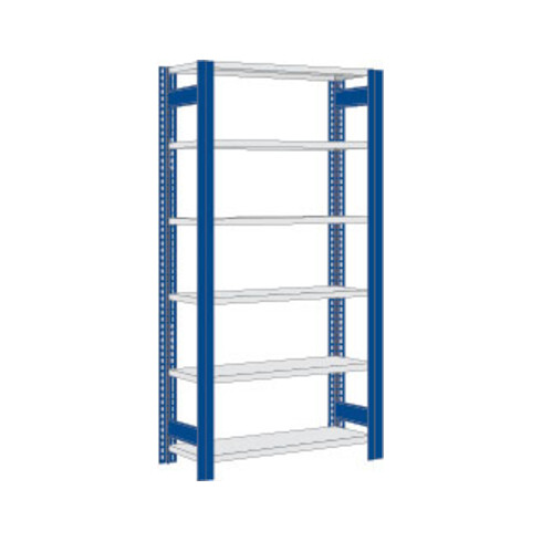 Regalwerk BERT-Lagerregal Grundfeld LR 7035 (Höhe 2500 mm) Stecksystem