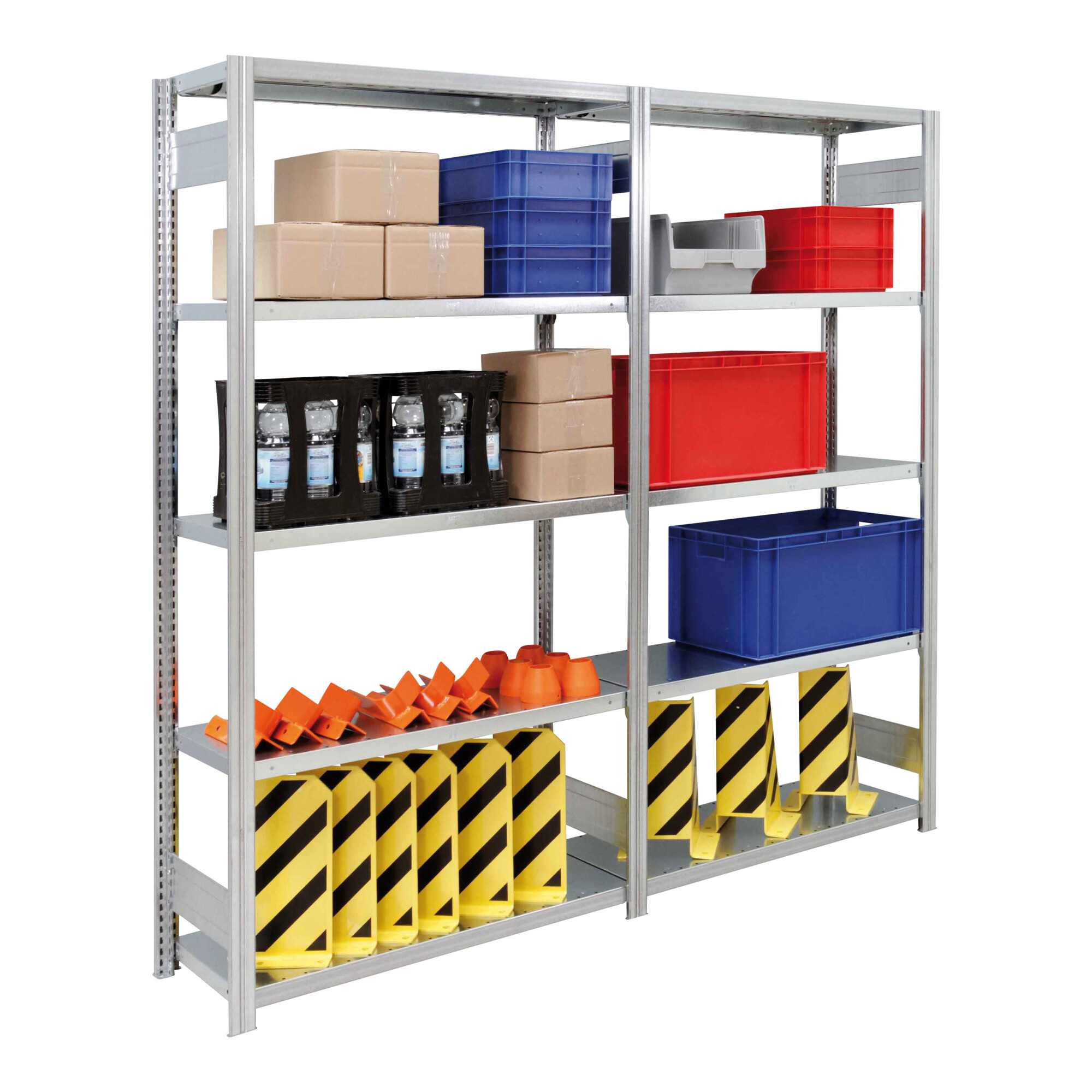 Regalwerk BERT-Lagerregal Plus Anbaufeld HxBxT 3000x875x300 mm Stecksystem verzinkt