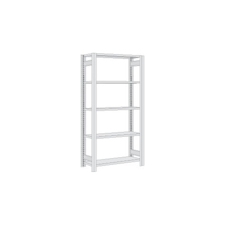Regalwerk BERT-Lagerregal Plus Grundfeld HxBxT 2000x875x300 mm Stecksystem verzinkt