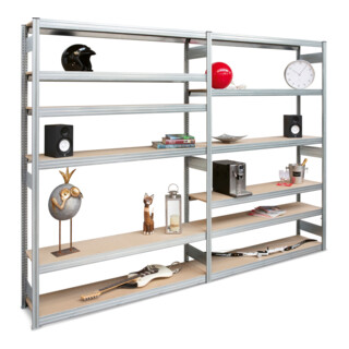 Regalwerk BERT-Loftregal verzinkt mit 5 Fachebenen