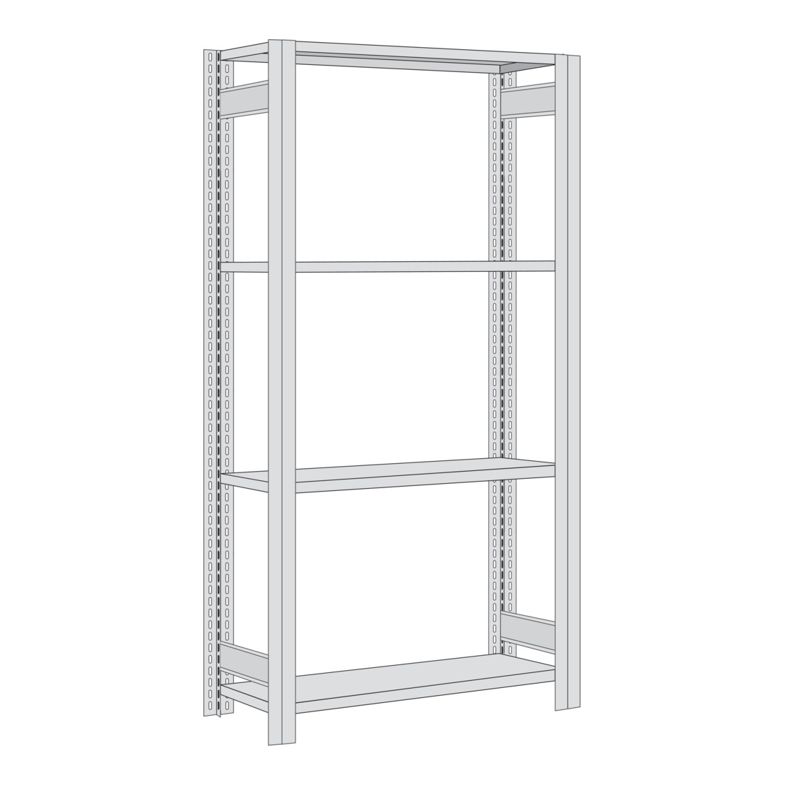 Regalwerk BERT Reifenregal Grundfeld HxBxT 2000x1005x400mm