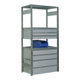 Regalwerk BERT-Schublade RAL 7035 Tragkraft 60 kg-1