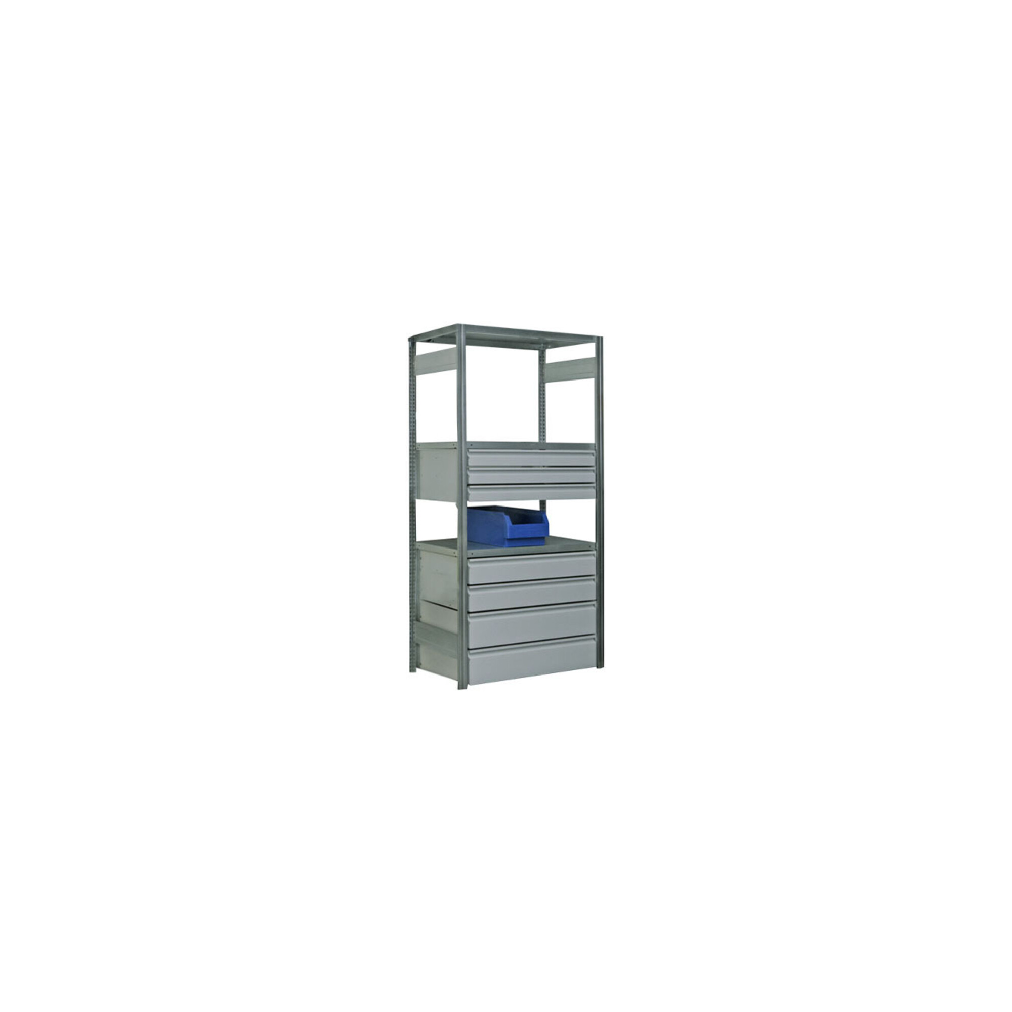 Regalwerk BERT-Schublade BxTxH 1000x500x150 mm RAL 7035 Tragkraft 60 kg