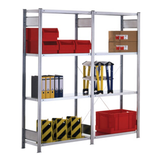 Regalwerk BERT-Standard-Lagerregal Grundfeld HxBxT1800x875x300 mm Stecksystem verzinkt