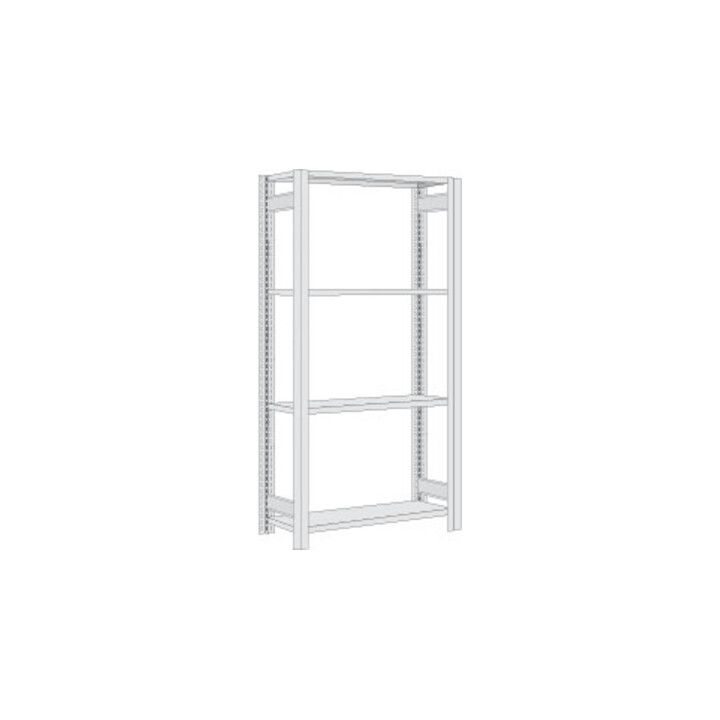 Regalwerk BERT-Standard-Lagerregal Grundfeld HxBxT1800x875x300 mm Stecksystem verzinkt