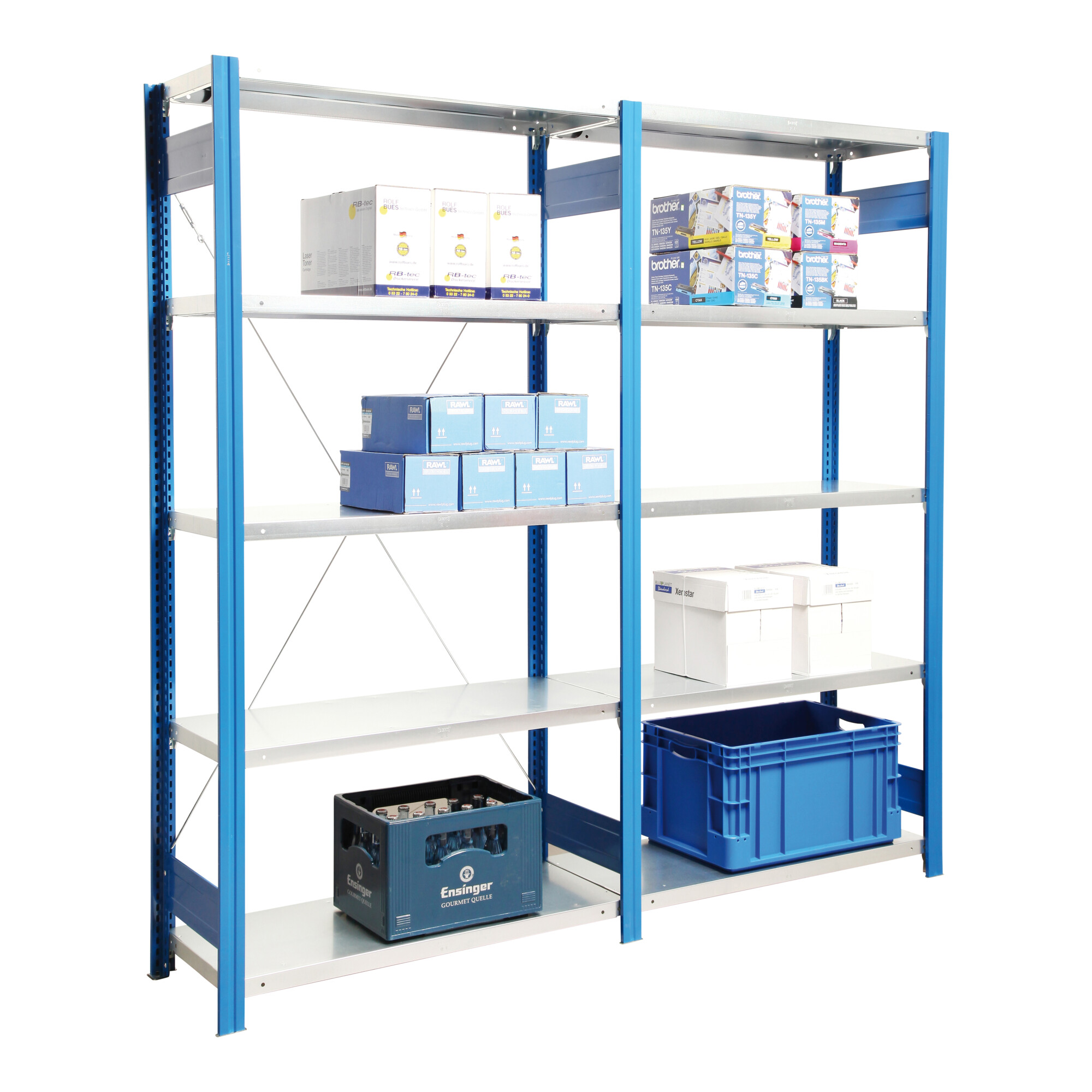 Regalwerk BERT-Standardregal für Lager Anbaufeld LR 6011 HxBxT 2500x1285x600 mm