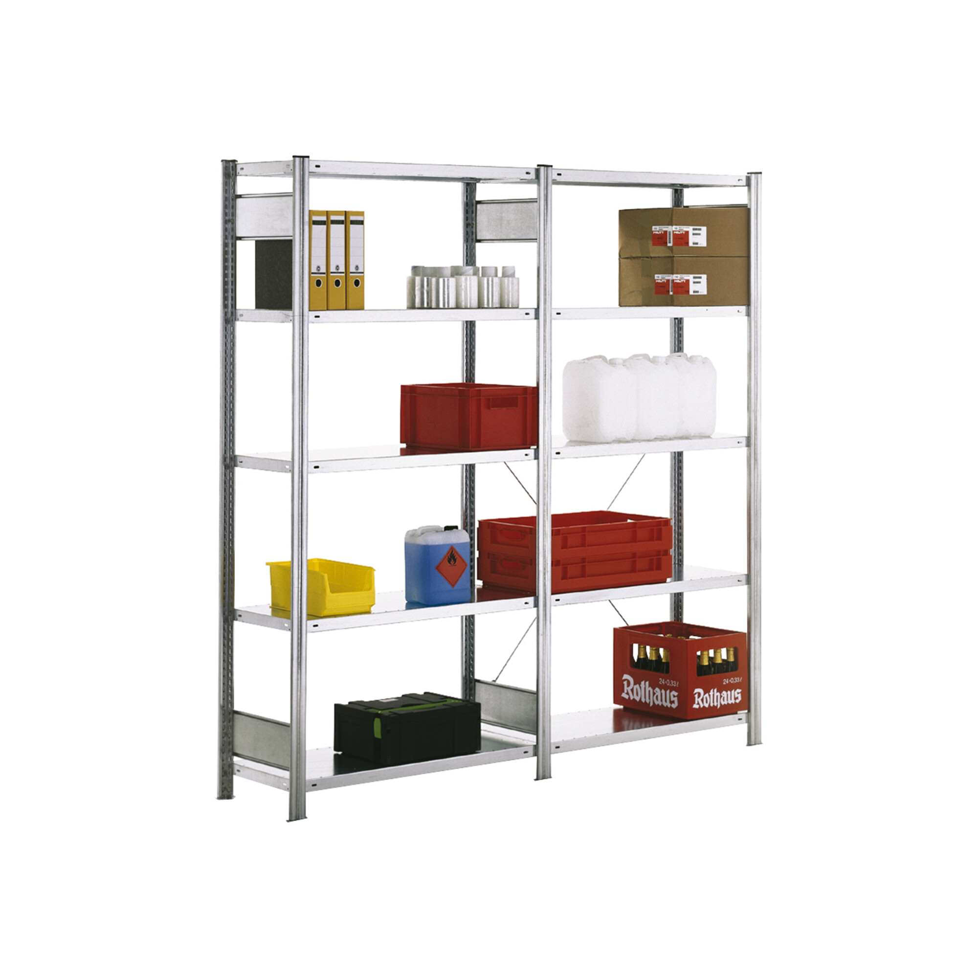 Regalwerk BERT Standardregal Grundfeld HxBxT 2000x875x600mm